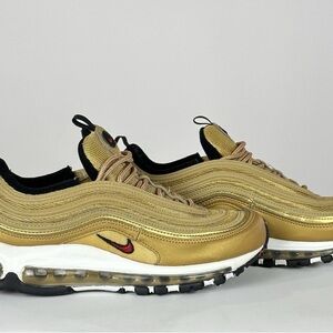 Nike Air Max 97 Metallic Gold Athletic Shoes